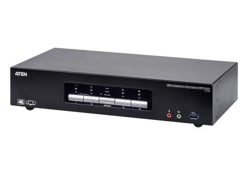 ATEN Przełącznik KVM Switch 4P USB3.0 4K DP Triple View KVMP S