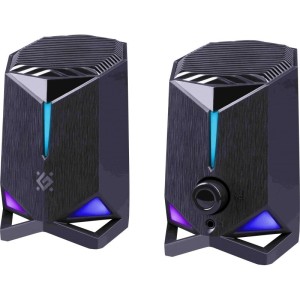 DEFENDER GŁOŚNIKI ROCKET 2.0 6W LED USB CZARNE 65094