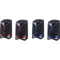DEFENDER GŁOŚNIKI ROCKET 2.0 6W LED USB CZARNE 65094