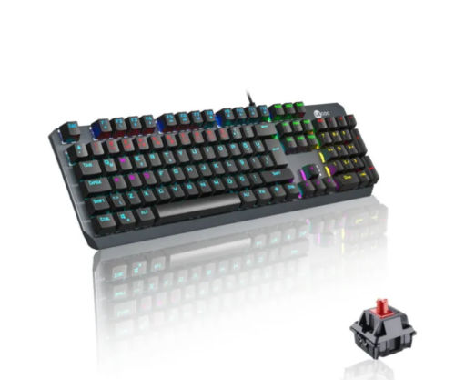 Klawiatura mechaniczna przewodowa Lenovo Lecoo GK301 USB podświetlenie RGB