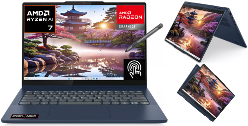 Laptop Lenovo IdeaPad 5-14AKP10 14''WUXGA Dotyk x360 AMD® Ryzen IA 7 350 AMD® Radeon 860M Win11Home