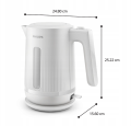 Czajnik elektryczny Philips Seria 3000 HD9411/00 2200W 1,7l biały
