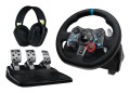 Logitech G 991-000539 kontroler gier Aluminium, Czarny USB Kierownica + pedały + zestaw słuchawkowy PC, PlayStation 4, PlayStation 5, Playstation 3
