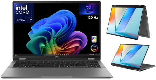 Laptop ASUS VivoBook Flip 16" 2,8K Dotyk x360 Ultra 7 258V Intel® Arc™ Graphics 140V Win11Home