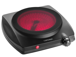 Concept Kuchenka elektryczna jednopalnikowa 1250W VE3065 czarna