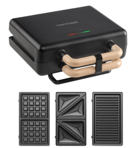 Concept Opiekacz do kanapek 3w1 płytki wymienne 800 W czarny SV3091