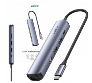 Hub UGREEN Revodok CM418 5w1 (szary) 10919B