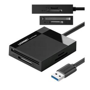Czytnik kart UGREEN CR125 USB 3.0 0.5m (czarny) 30333B