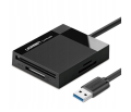 Czytnik kart UGREEN CR125 USB 3.0 0.5m (czarny) 30333B