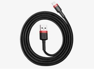 Kabel Baseus CALKLF-C19 (Lightning M - USB 2.0 M 2m kolor czarno-czerwony)