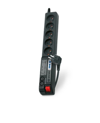 Listwa przeciwprzepięciowa Acar 504WF EMI/RFI (3m ; czarny)