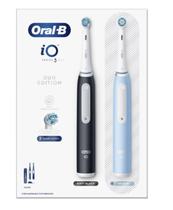 Zestaw szczoteczek elektrycznych Oral-b Braun iO3 Black and Blue + etui