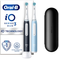 Zestaw szczoteczek elektrycznych Oral-b Braun iO3 Black and Blue + etui