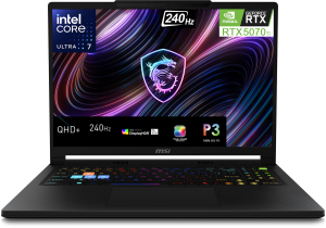 Laptop MSI Raider 16 HX 16" QHD+ 240Hz Ultra 7 251HX 16GB RTX5070Ti Win11Home