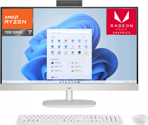 Komputer HP AiO 27-cr0204nw 27"FHD AMD® Ryzen 7 7730U AMD® Radeon™ RX Vega 8