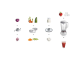 Bosch MCM3200W Robot Kuchenny 800W 2,3L Blender Tarcze Szatkownica