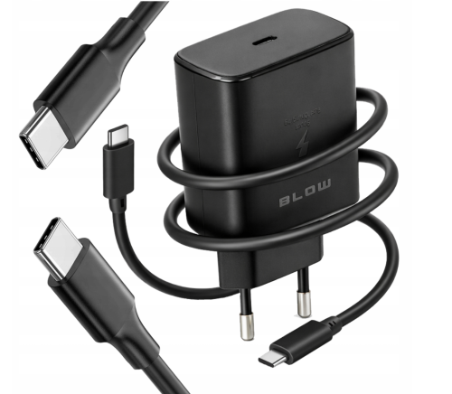Ładowarka USB-C PD 45W Szybkie Ładowanie + Kabel USB-C Sieciowa BLOW 76-034