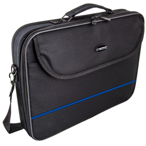 Esperanza ET101B Torba na Laptopa 15,6" CLASSIC Czarna Niebieski Pasek