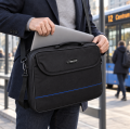 Esperanza ET101B Torba na Laptopa 15,6" CLASSIC Czarna Niebieski Pasek