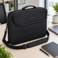 Esperanza ET101B Torba na Laptopa 15,6" CLASSIC Czarna Niebieski Pasek