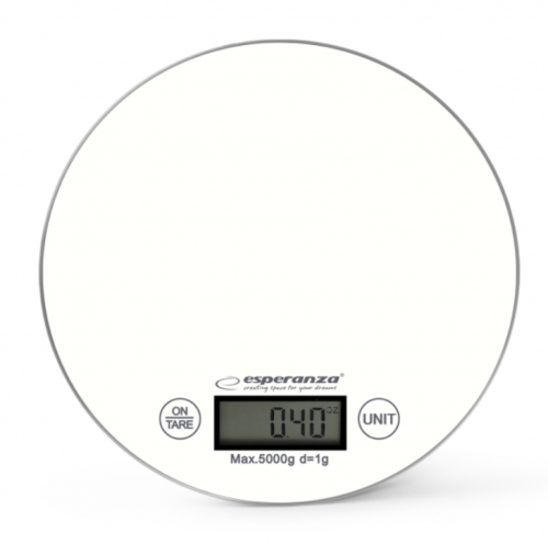ESPERANZA MANGO EKS003W Waga Kuchenna Elektroniczna Biała LCD 5kg