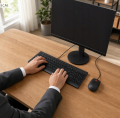 Zestaw Klawiatura Mysz Lenovo Essential Wired Combo QWERTY USB Optyczna