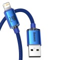 Kabel USB do Lightning Baseus Crystal, 2.4A, 1.2m (niebieski)