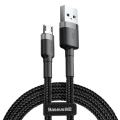 Kabel USB do Micro USB Baseus Cafule 2.4A 1m Szaro-czarny