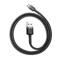 Kabel USB do Micro USB Baseus Cafule 2.4A 1m Szaro-czarny