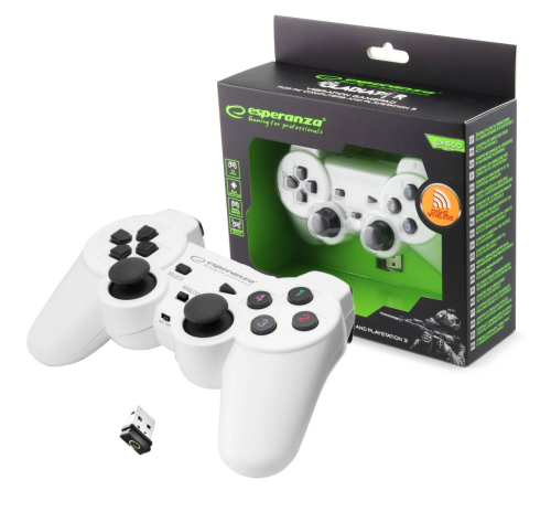 Gamepad ESPERANZA GLADIATOR EGG108W PC/PS3 USB Biało-Czarny