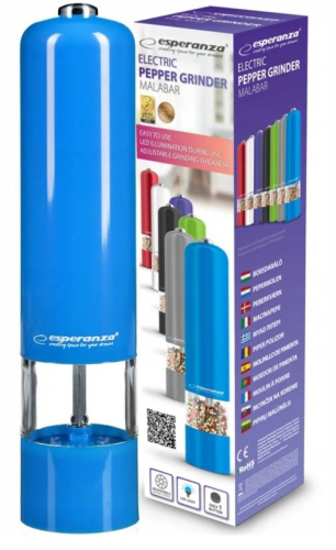 Młynek  do przypraw ESPERANZA MALABAR EKP001B NIEBIESKI