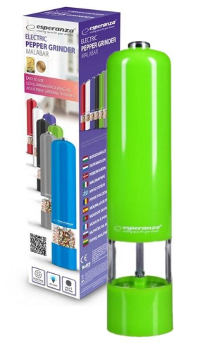 Młynek  do przypraw ESPERANZA MALABAR EKP001G Zielony