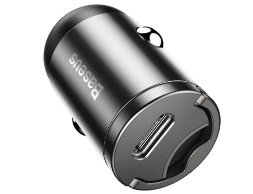 Mini Ładowarka samochodowa Baseus Tiny Star USB-C QC 4.0+ PD 30W Szara