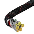 Kabel USB do USB-C kątowy Baseus Elbow 2m 100W (czarno-czerwony)