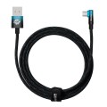 Kabel USB do USB-C kątowy Baseus Elbow 2m 100W (czarno-niebieski)