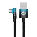 Kabel USB do USB-C kątowy Baseus Elbow 2m 100W (czarno-niebieski)