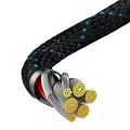 Kabel USB do USB-C kątowy Baseus Elbow 2m 100W (czarno-niebieski)
